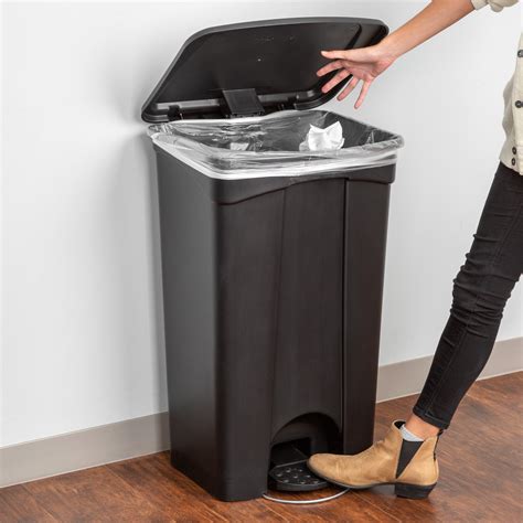 step on lid trash can|kitchen trash can step open.